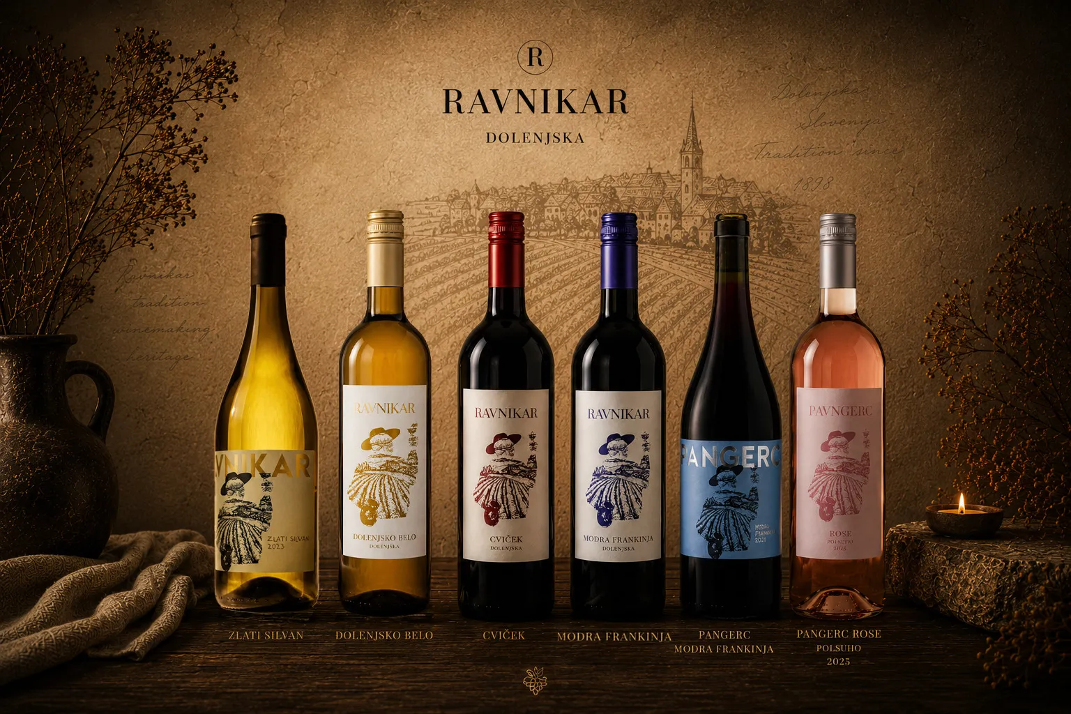 Ravnikar — celotna kolekcija vin Dolenjska